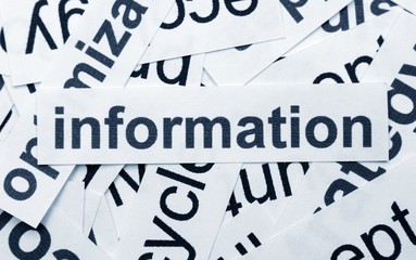 Information word cloud