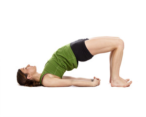woman doing yoga