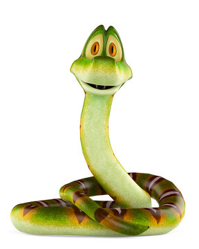 snake cartoon stand up