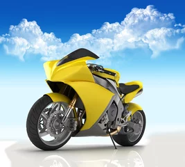 Peel and stick wall murals Motorcycle SuperBike concept render