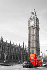 Foto op Canvas De Big Ben, het House of Parliament en de Westminster Bridge © Luciano Mortula-LGM