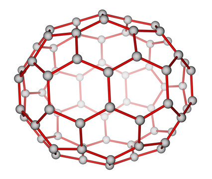 Fullerene C70 molecular structure