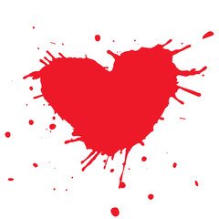 Paint splatter heart