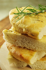 Focaccia with rosemary and olive oil