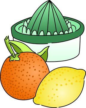 orange lemon juicer kitchen tools clip art preview