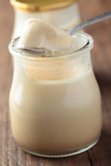 Jar of flan
