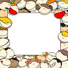 Background with funny kids