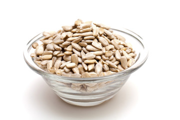 sunflower seed in  a glass bowl