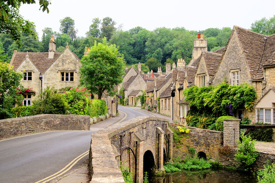 Old houses in Castle Combe, England