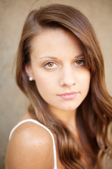 Naklejka premium Portrait of beautiful female