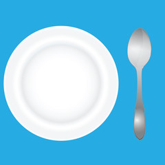 Deep dish and spoon