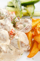 meat with potatoes