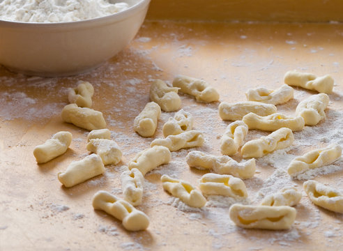 Homemade Cavatelli Pasta.