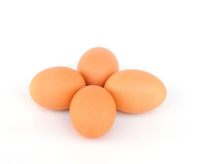 eggs on a white background