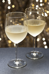 White Wine in front of beautiful background