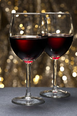 Red Wine in front of beautiful background