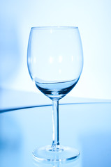 Glass on a glass table