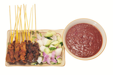 Serving Of Satay, A Favorite Cuisine