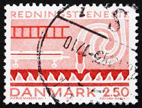 Postage stamp Denmark 1983 Life Saving and Salvage Services