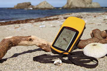 GPS Gerät am Strand