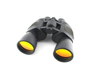 Black binoculars over white
