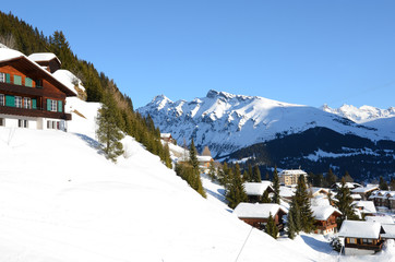Murren, famous Swiss skiing resort