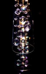 Abstract light background with transparent bright bulbs