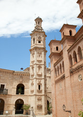 Fototapeta na wymiar Pueblo Espanol Santa Maria Torre Santa Caterina