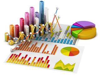 Graph diagram pie chart 3d
