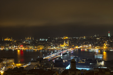 Fototapeta na wymiar Istanbul At Night, Turkey