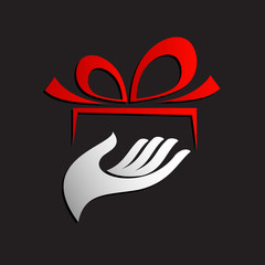 Logo give a gift # Vector