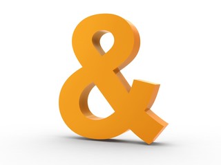 3d Icon Undzeichen orange
