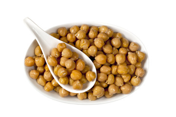 Chickpeas over White
