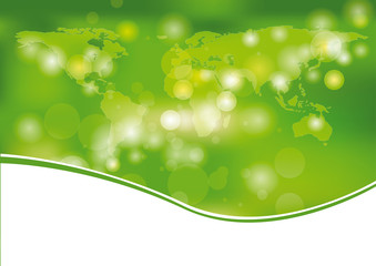 Nature background with world