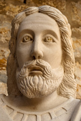 Fototapeta na wymiar saint victor statue, supetar, croatia