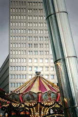 Rolgordijnen Architectural Confusion with Carousel © vali_111