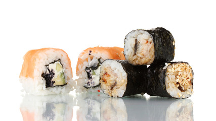 Tasty rolls isolated on white