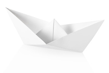 Paper boat with clipping path