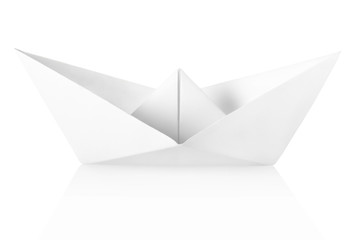 Paper boat with clipping path