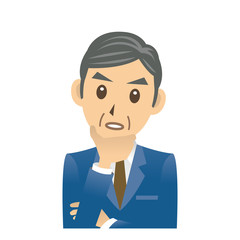 ビジネスマン C 表情 考える