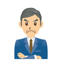 ビジネスマン C 表情 怒り
