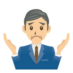 ビジネスマン C 表情 お手上げ
