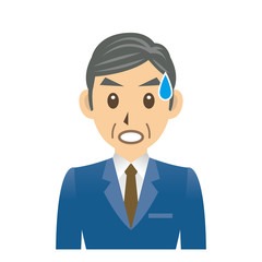 ビジネスマン C 表情2 焦る