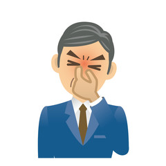 ビジネスマン C 風邪 眼精疲労