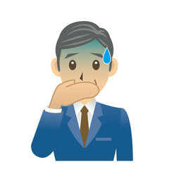 ビジネスマン C 病気 吐き気