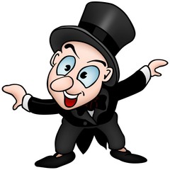 Character and Tuxedo - Cartoon Illustration