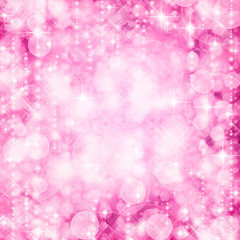 Fototapeta premium Background of defocussed pink lights with sparkles