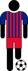 Pictogram of a football player