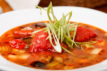 Italian soup served with bread
