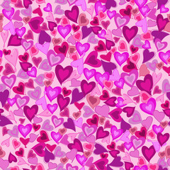 Valentine seamless background with hearts